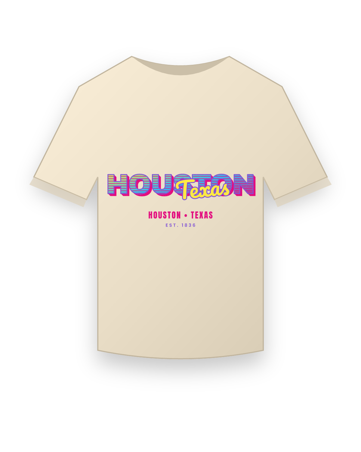 Houston Music TV Organic Cotton Tee in Natural