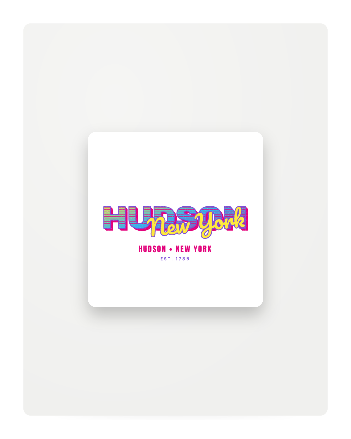 Hudson Music TV Fridge Magnet in White