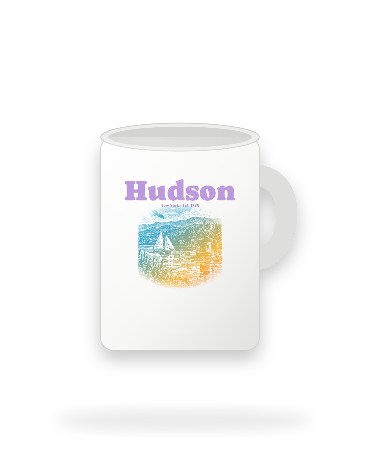 Hudson River Lighthouse Ceramic Mug 15oz in White