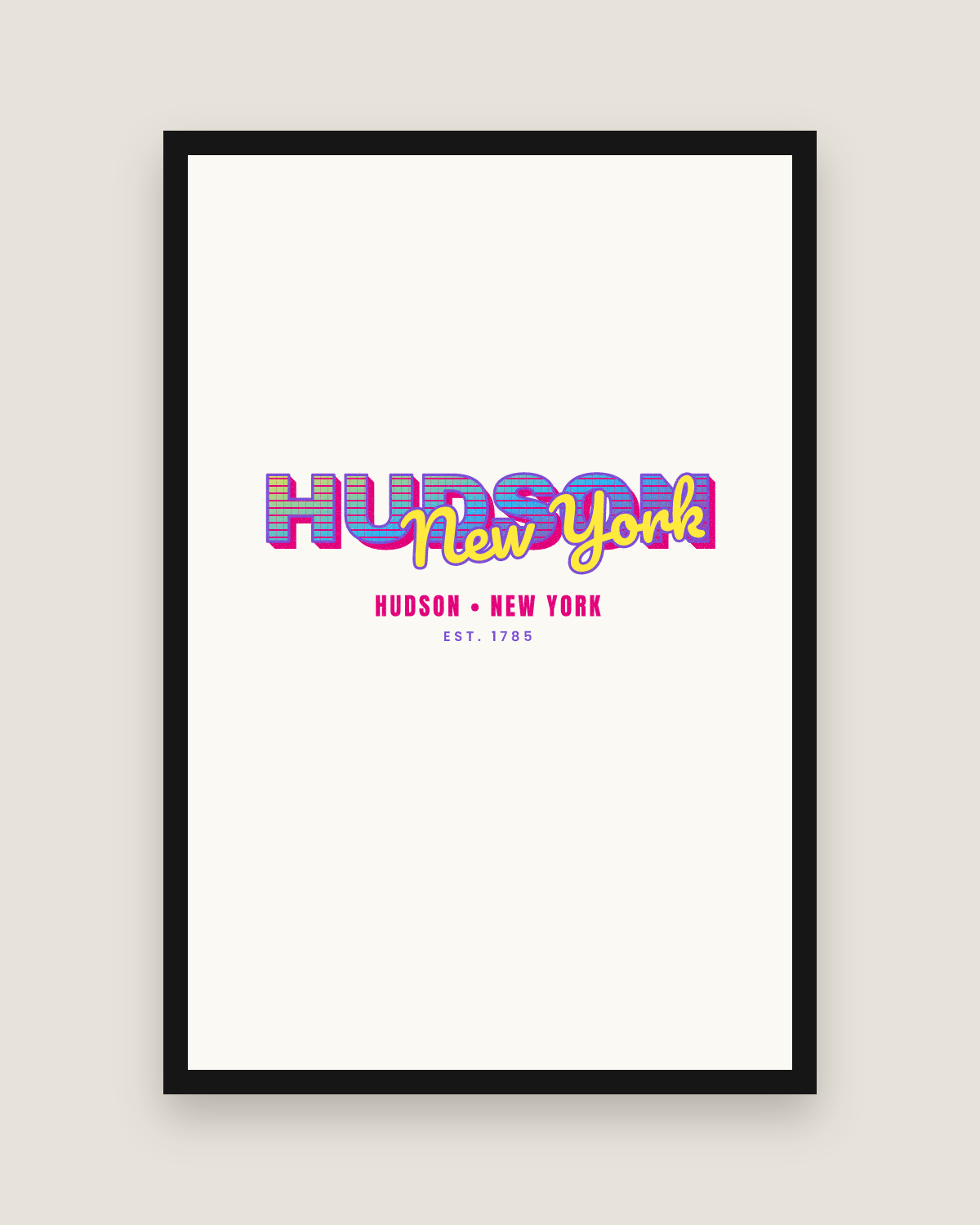 Hudson Music TV Matte Poster in White