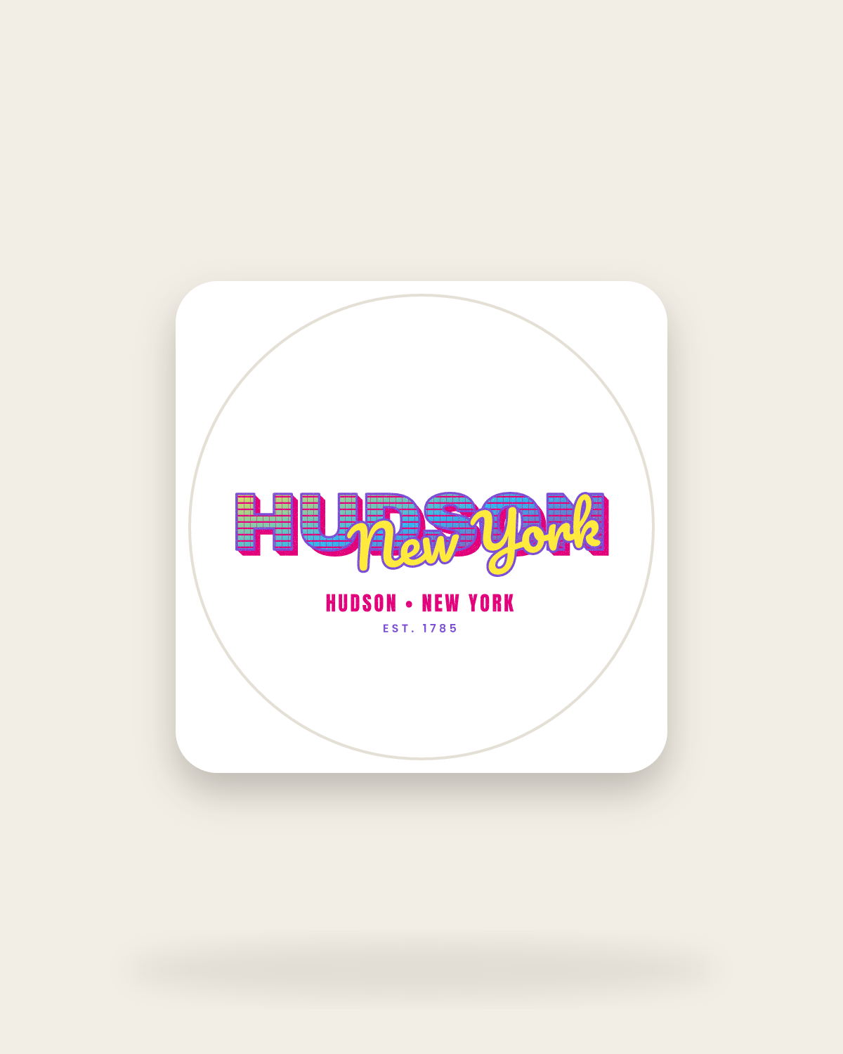 Hudson Music TV Kiss-Cut Sticker in White