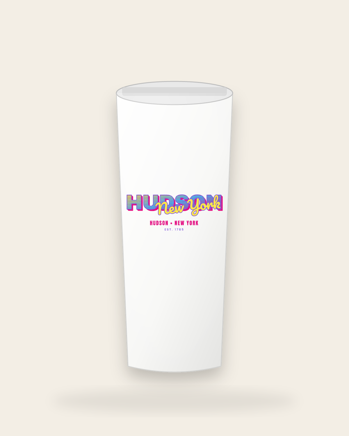 Hudson Music TV Insulated Tumbler 20oz in White