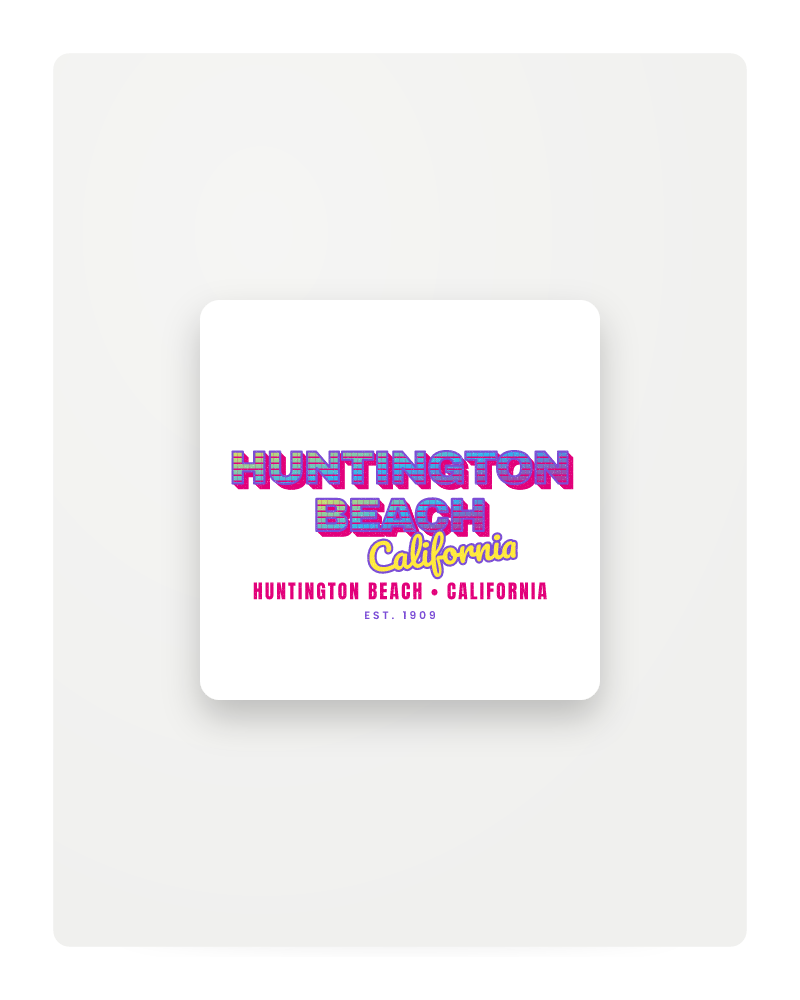 Huntington Beach Music TV Fridge Magnet