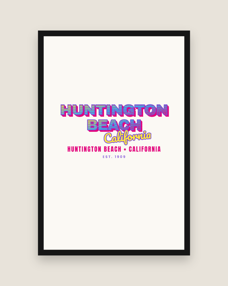 Huntington Beach Music TV Matte Poster