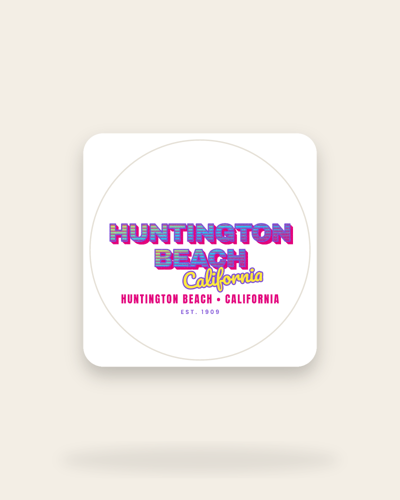 Huntington Beach Music TV Kiss-Cut Sticker