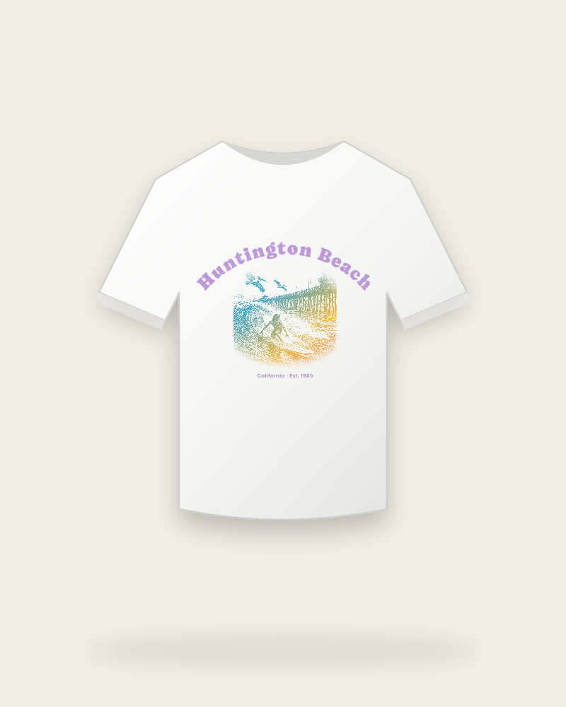 Huntington Beach Pier Surfer Youth Tee