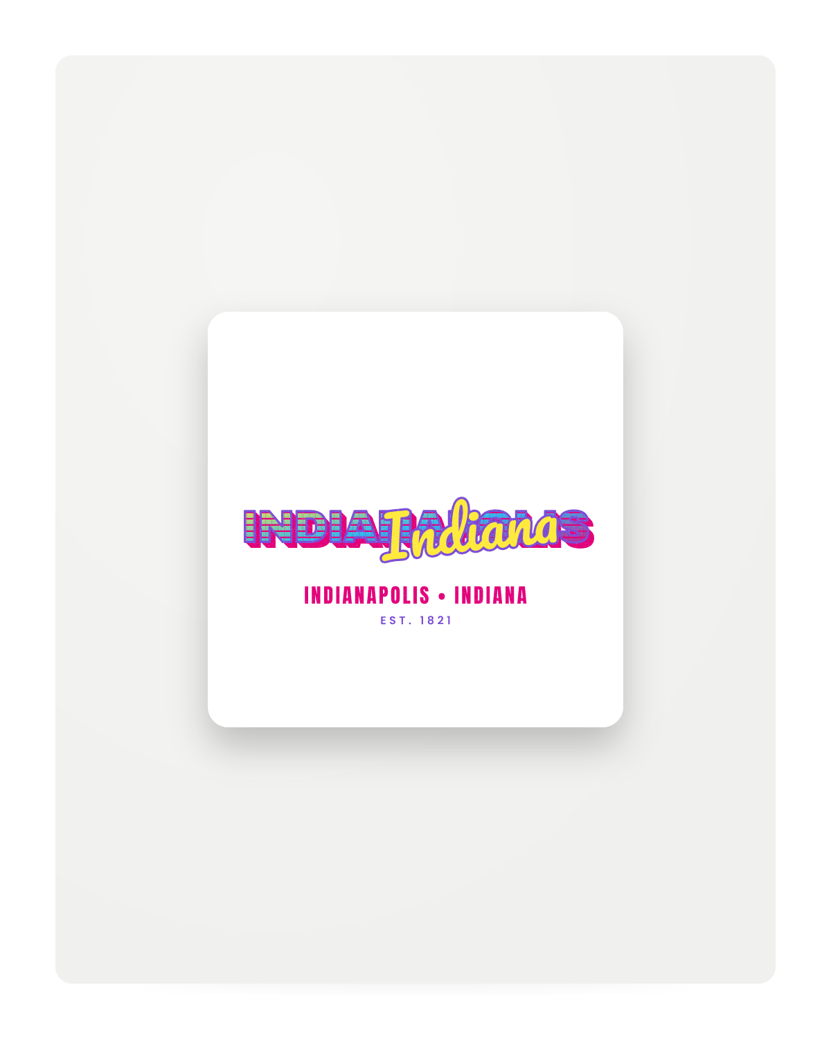 Indianapolis Music TV Fridge Magnet in White
