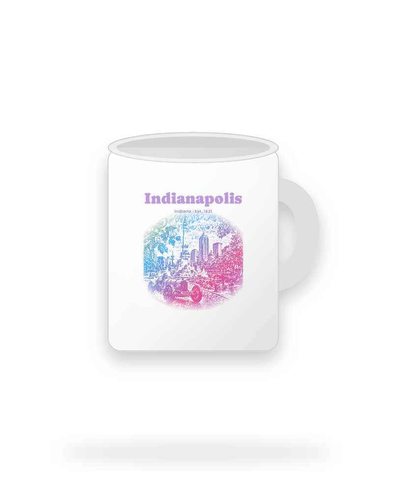 Indianapolis Monument Circle Ceramic Mug 11oz