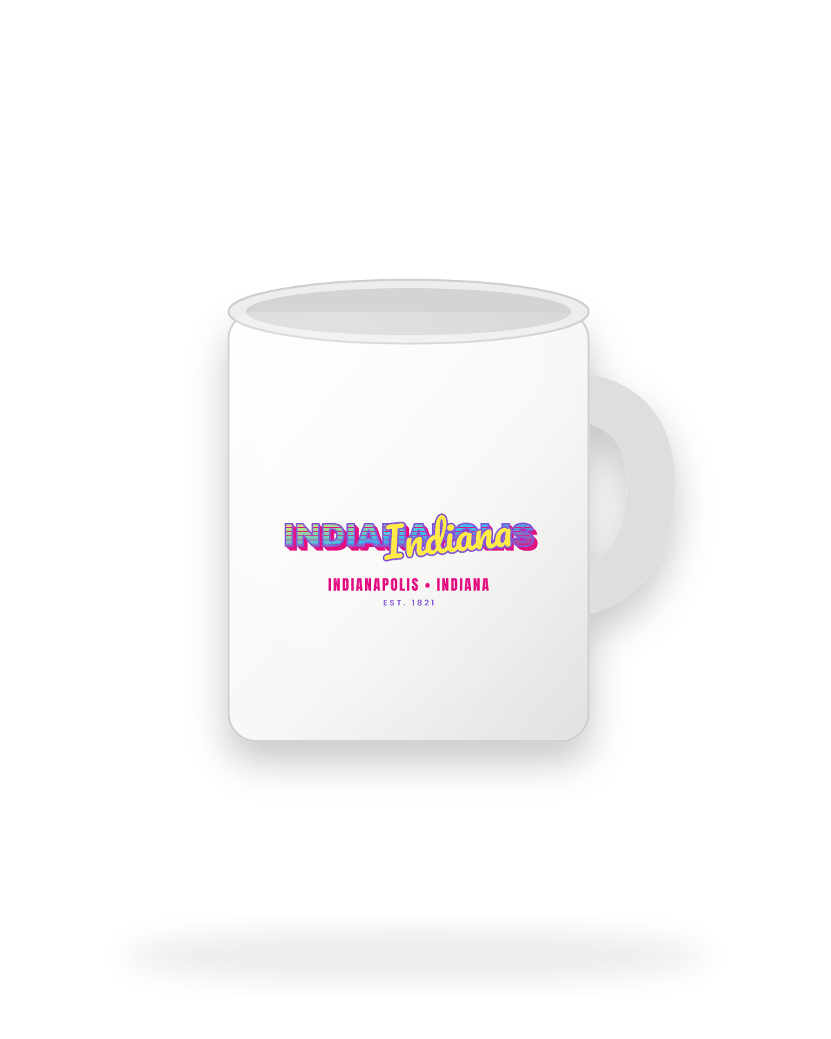 Indianapolis Music TV Ceramic Mug 11oz in White