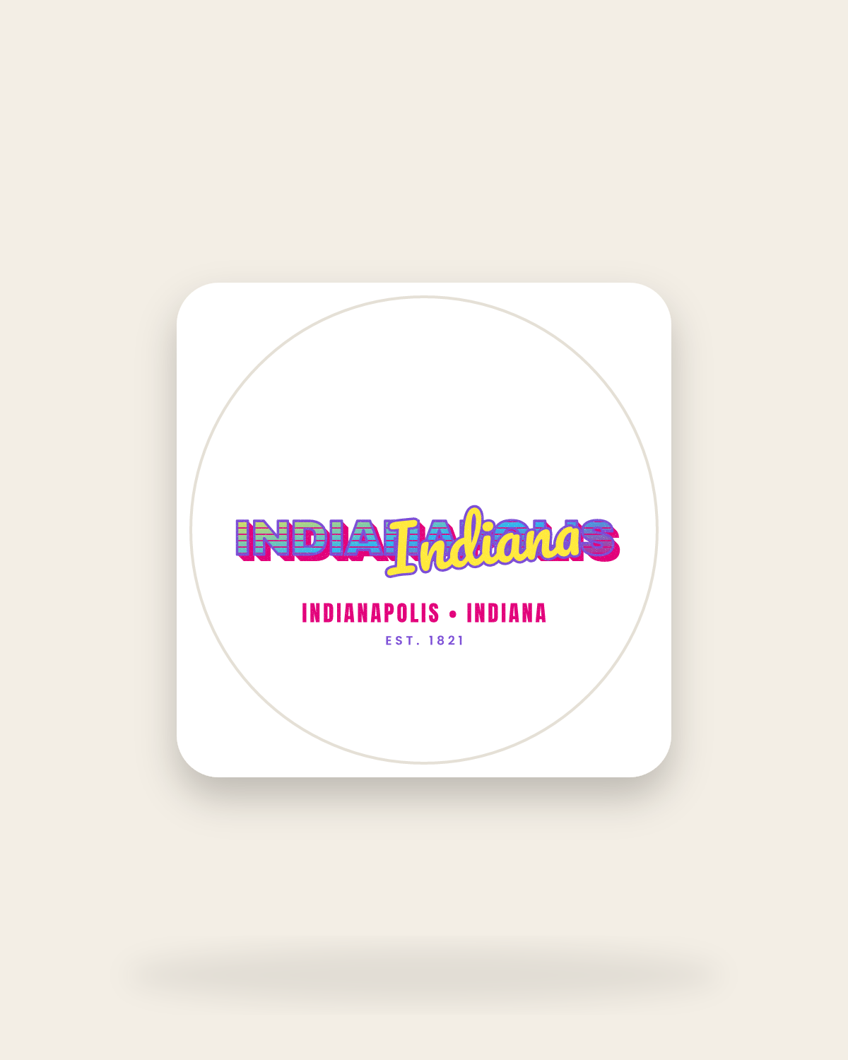Indianapolis Music TV Kiss-Cut Sticker in White