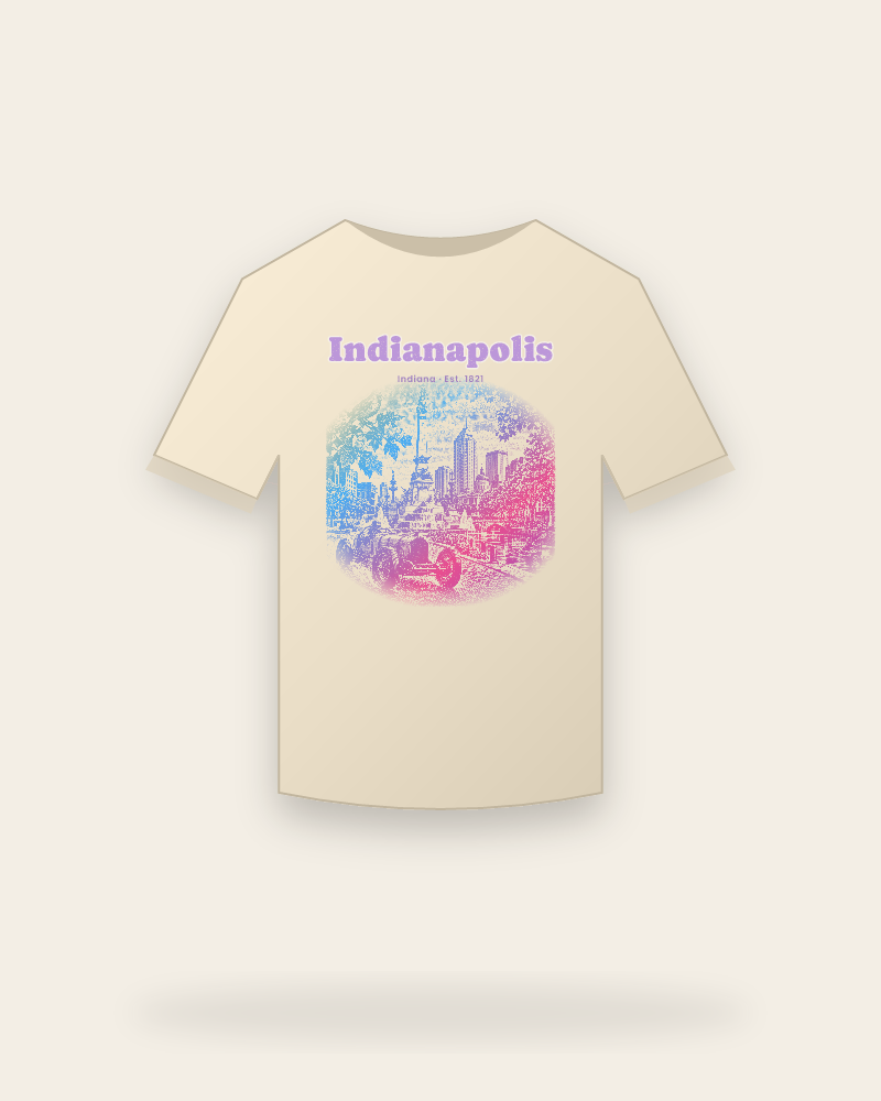 Indianapolis Monument Circle Organic Cotton Tee