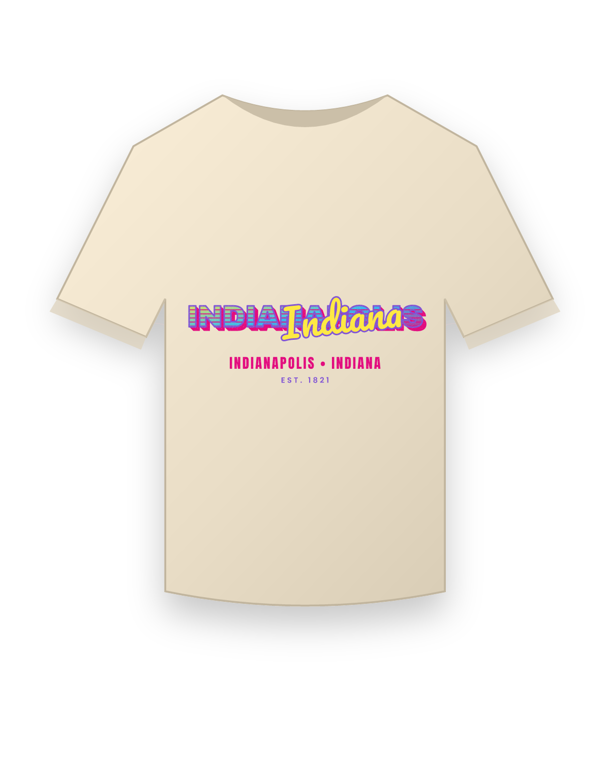 Indianapolis Music TV Organic Cotton Tee in Natural