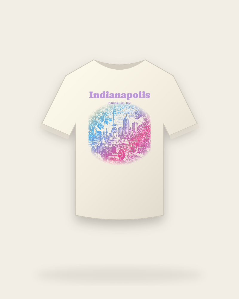 Indianapolis Monument Circle Vintage Wash Tee