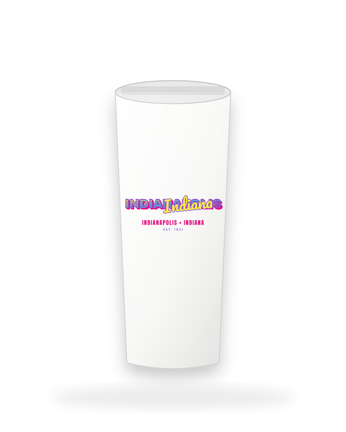 Indianapolis Music TV Insulated Tumbler 20oz in White