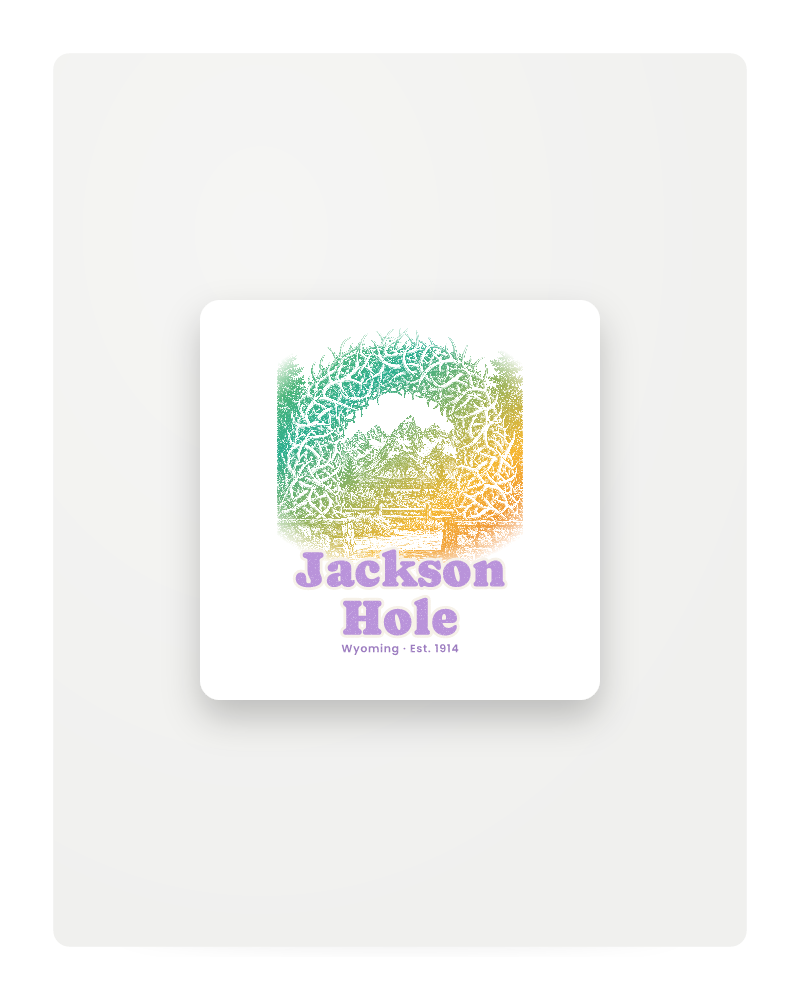 Jackson Hole Antler Arch Fridge Magnet
