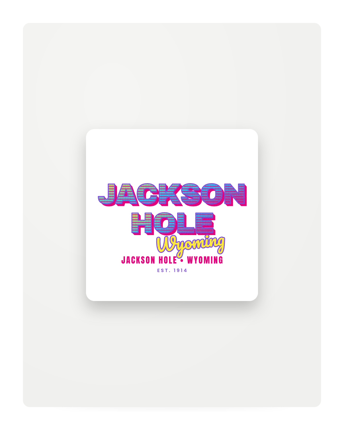 Jackson Hole Music TV Fridge Magnet in White