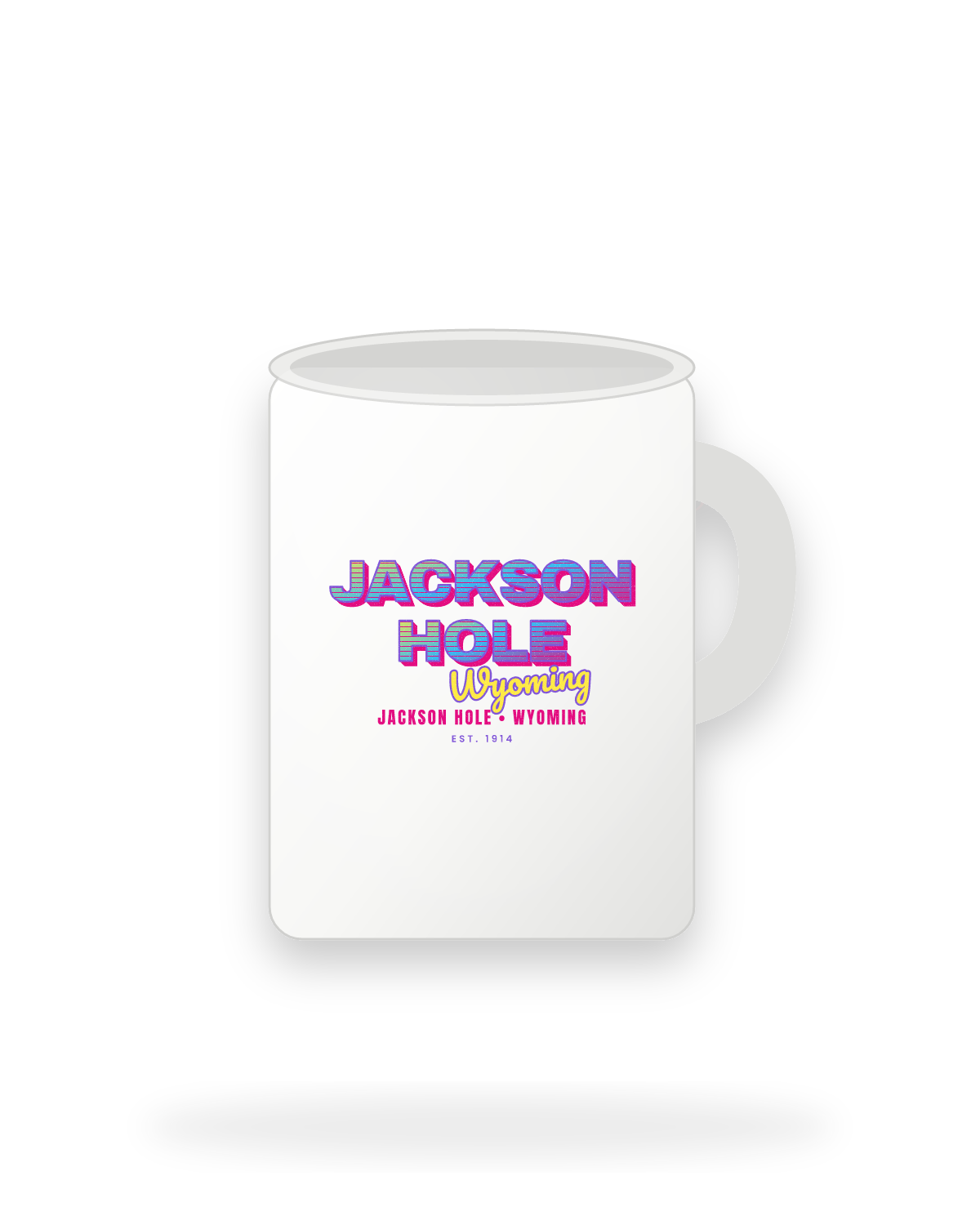 Jackson Hole Music TV Ceramic Mug 15oz in White