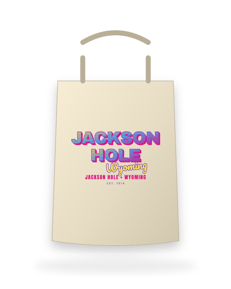Jackson Hole Music TV Canvas Tote