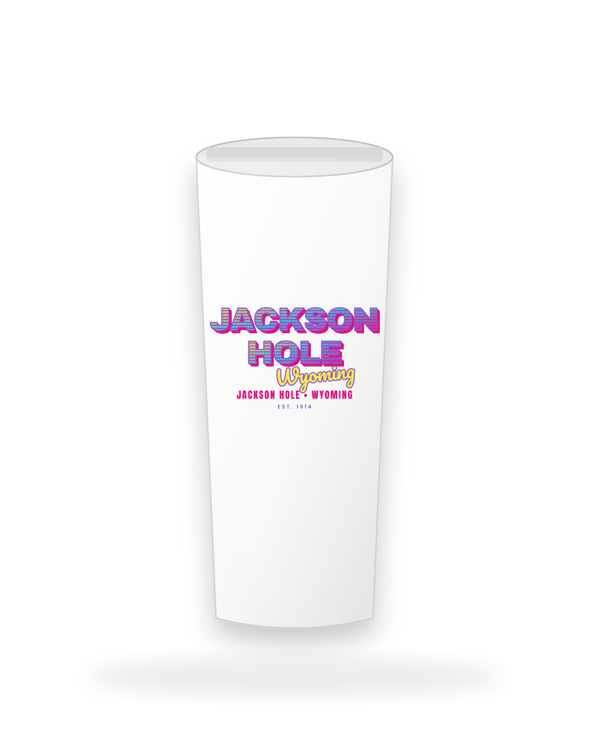 Jackson Hole Music TV Insulated Tumbler 20oz in White