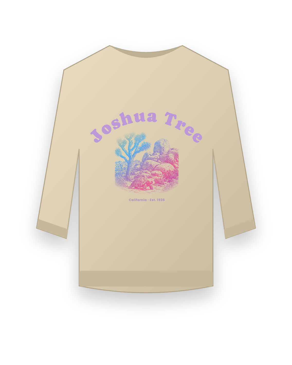 Joshua Tree Joshua Tree & Tortoise Crewneck Sweatshirt in Sand