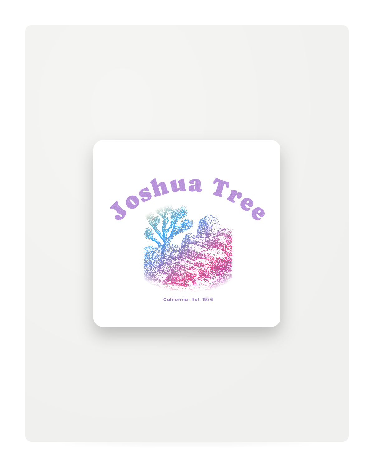 Joshua Tree Joshua Tree & Tortoise Fridge Magnet in White