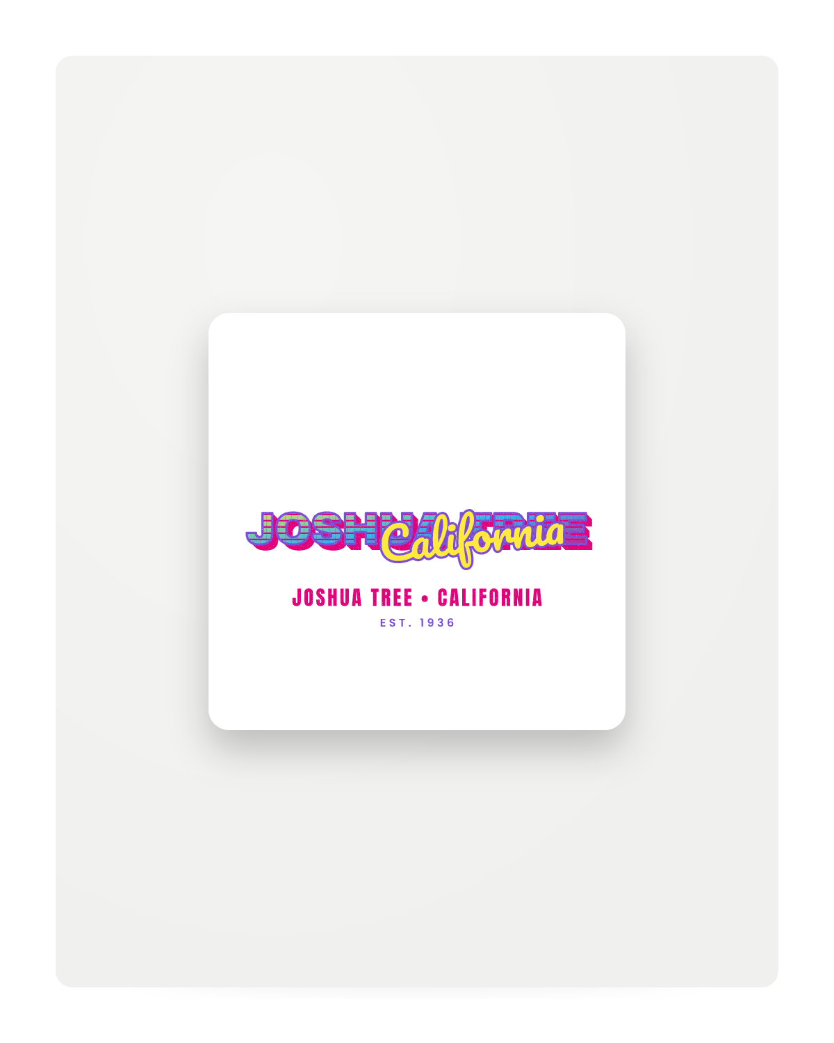 Joshua Tree Music TV Fridge Magnet in White