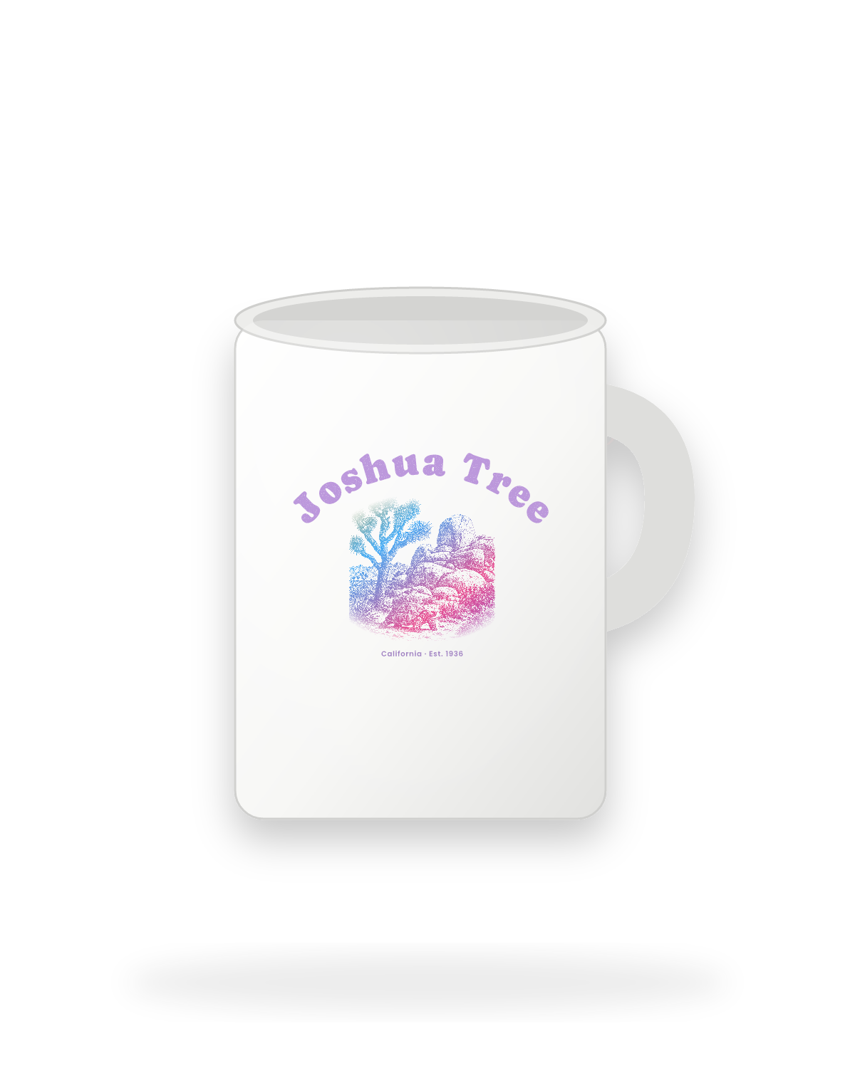 Joshua Tree Joshua Tree & Tortoise Ceramic Mug 15oz in White
