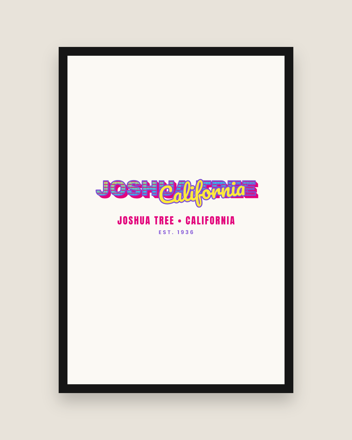 Joshua Tree Music TV Matte Poster in White
