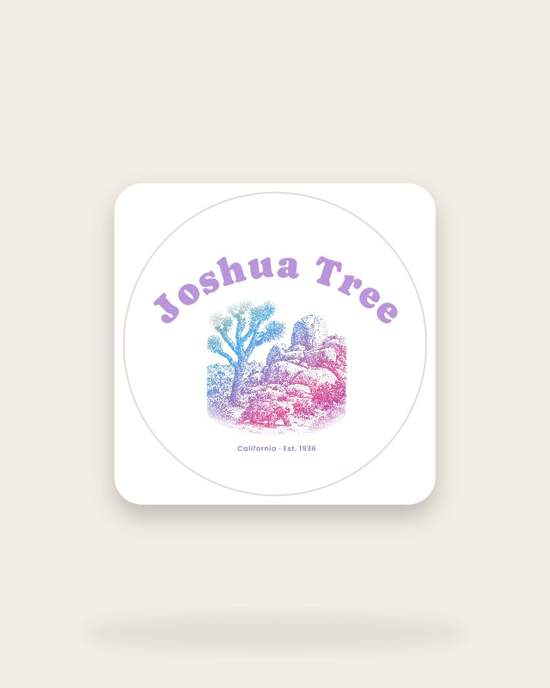 Joshua Tree Joshua Tree & Tortoise Kiss-Cut Sticker
