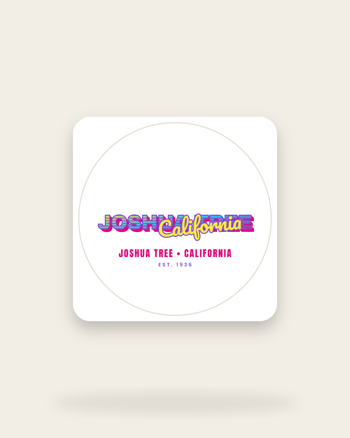 Joshua Tree Music TV Kiss-Cut Sticker in White