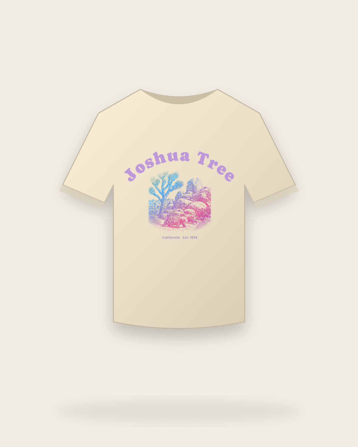 Joshua Tree Joshua Tree & Tortoise Organic Cotton Tee in Natural