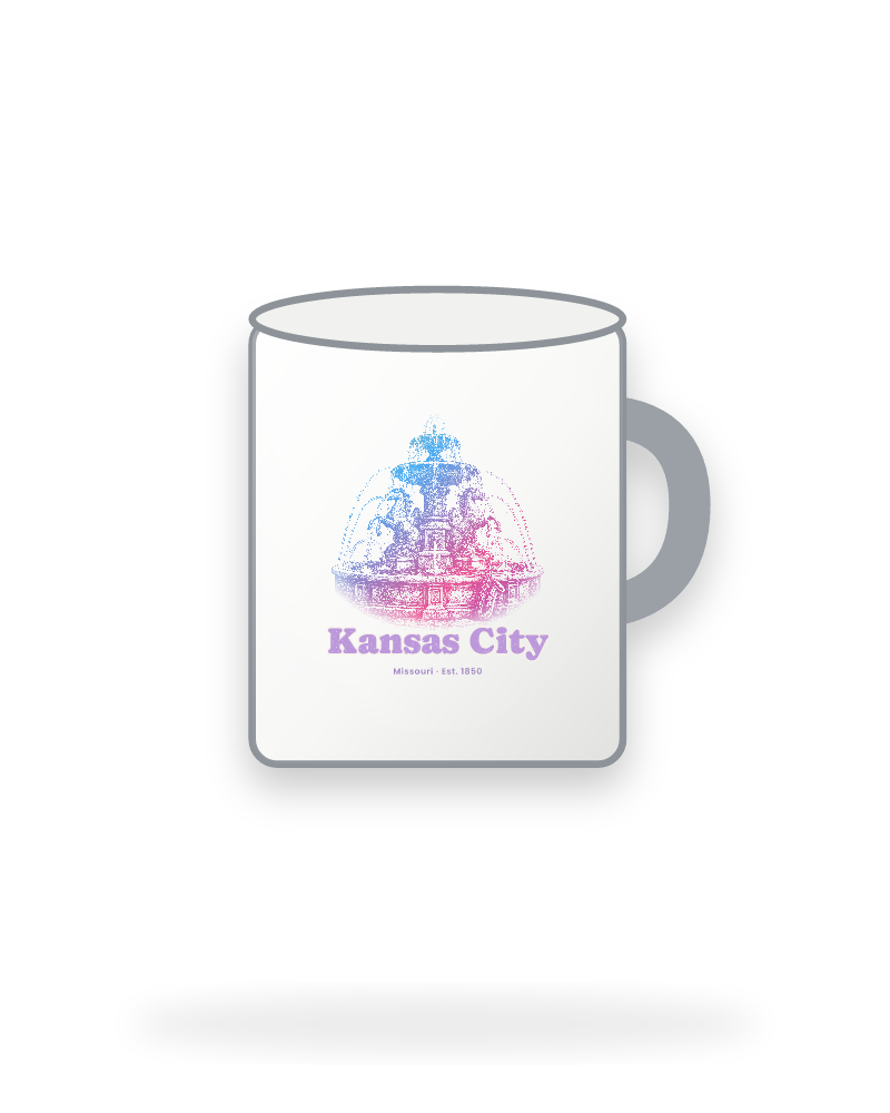 Kansas City Fountain Enamel Camp Mug