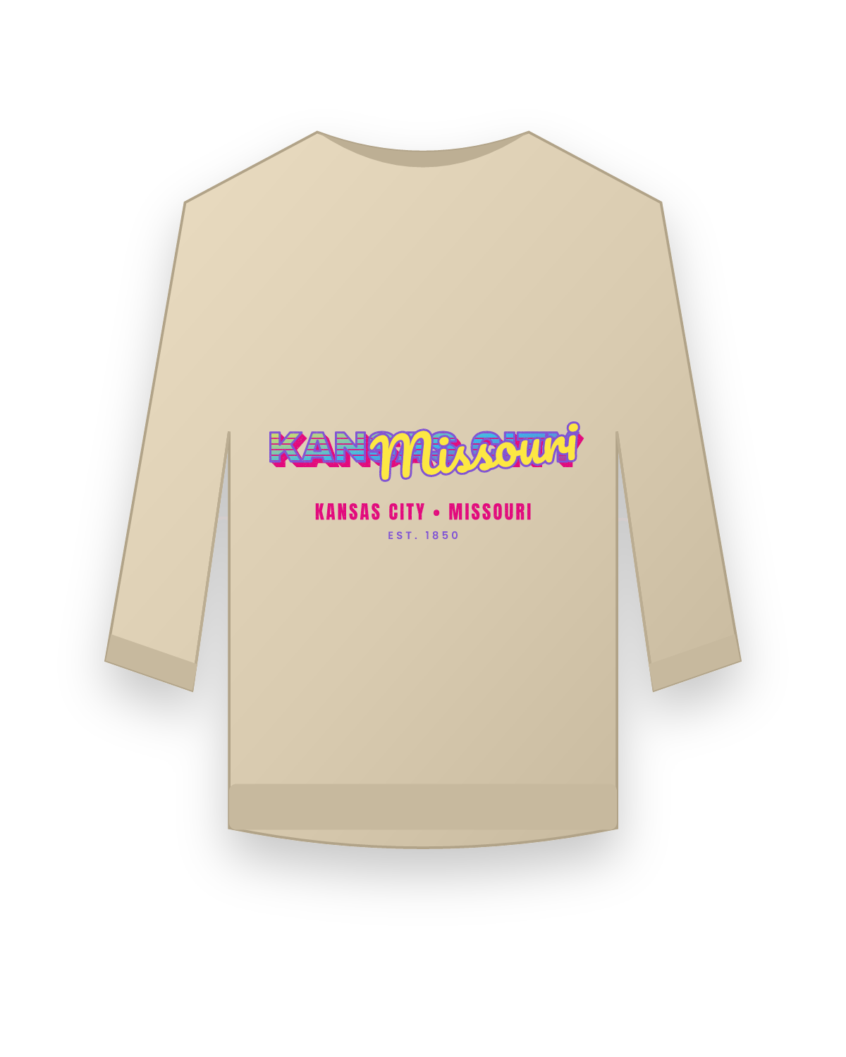 Kansas City Music TV Crewneck Sweatshirt in Sand
