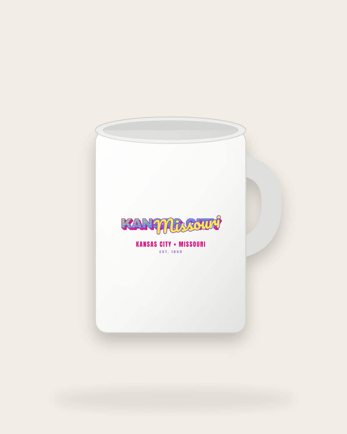 Kansas City Music TV Ceramic Mug 15oz in White