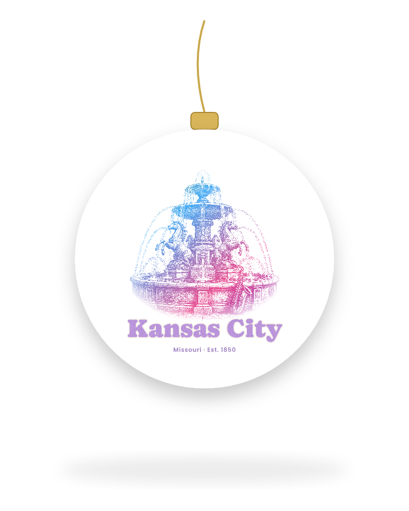 Kansas City Fountain Ceramic Ornament