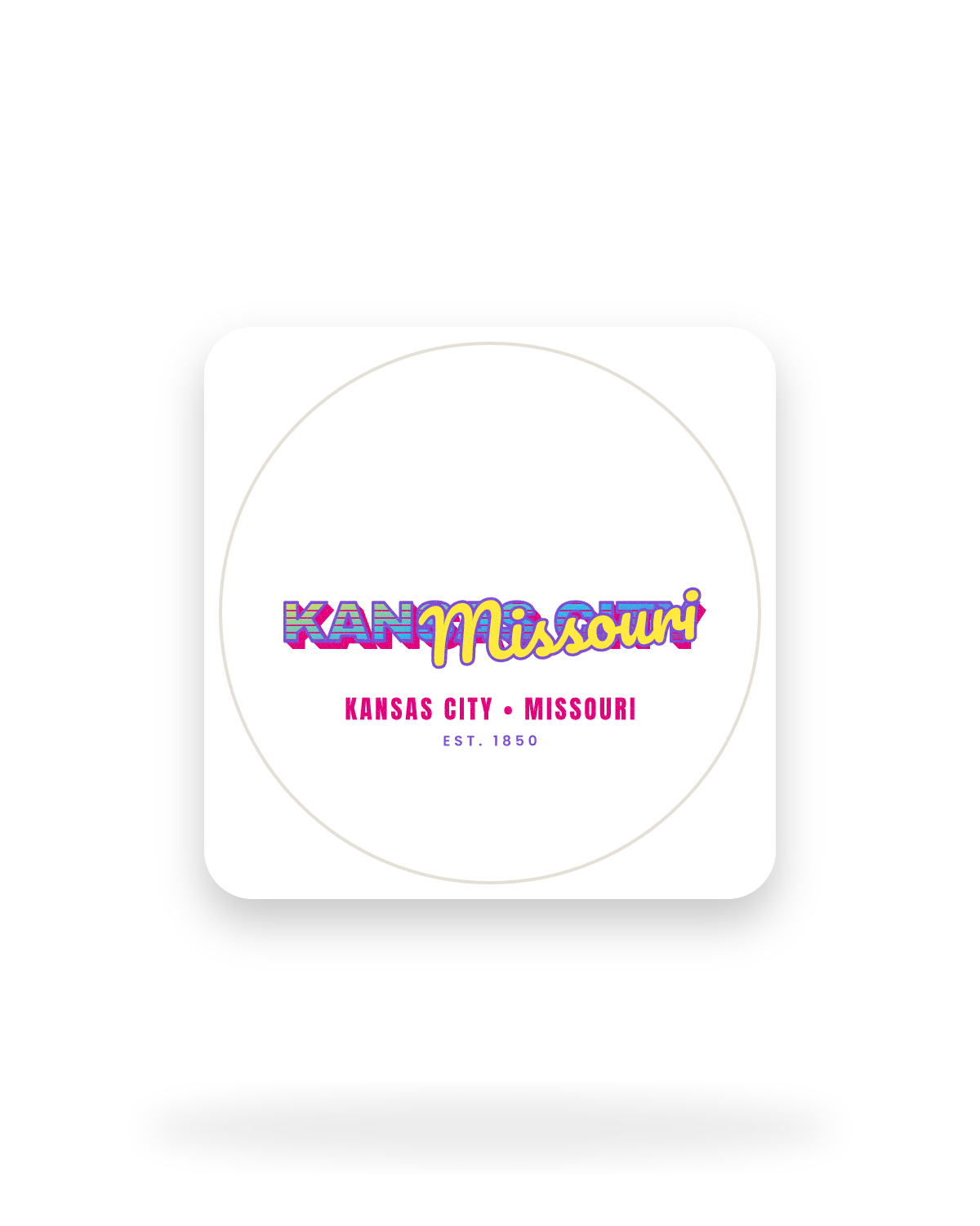 Kansas City Music TV Kiss-Cut Sticker in White