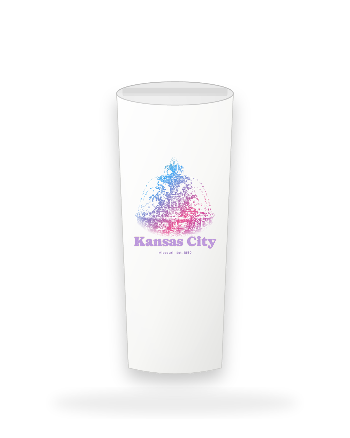 Kansas City Fountain Insulated Tumbler 20oz in White
