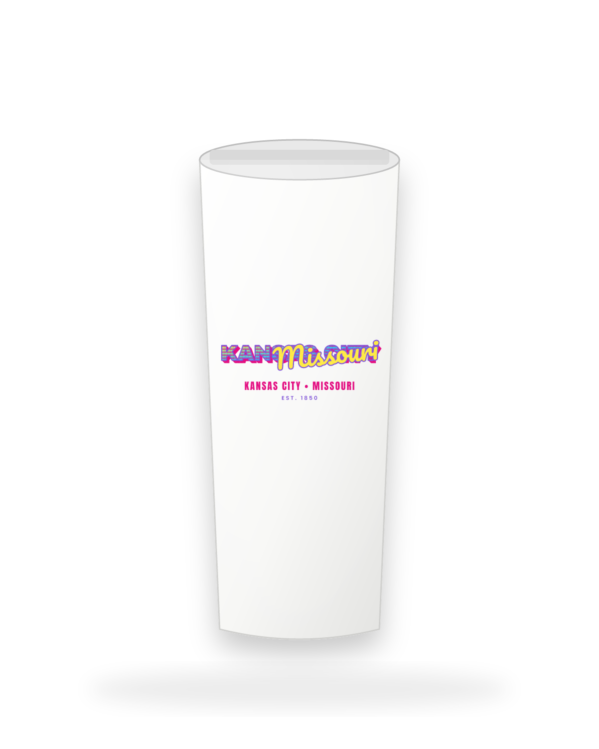 Kansas City Music TV Insulated Tumbler 20oz in White