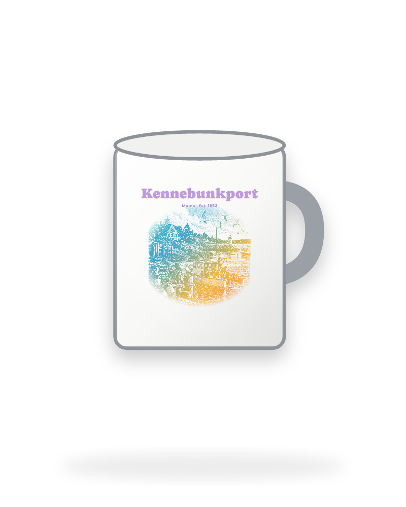 Kennebunkport Lobster Harbor Enamel Camp Mug
