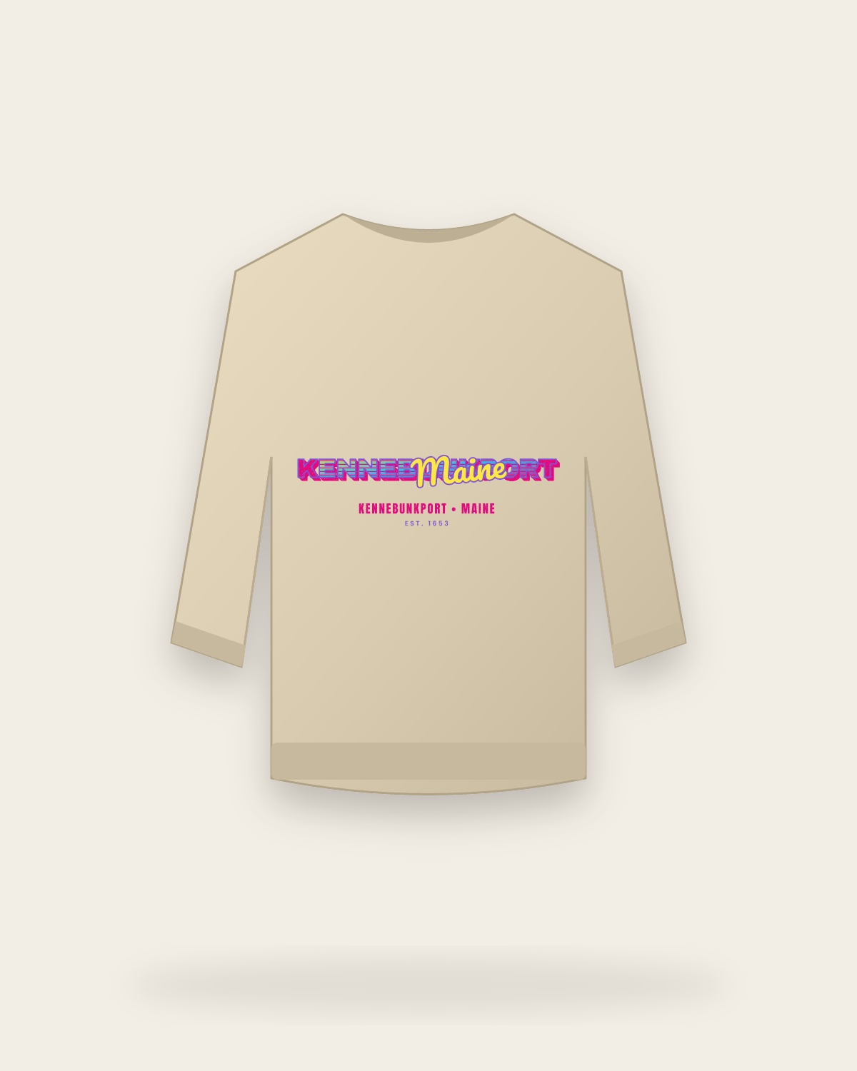 Kennebunkport Music TV Crewneck Sweatshirt in Sand