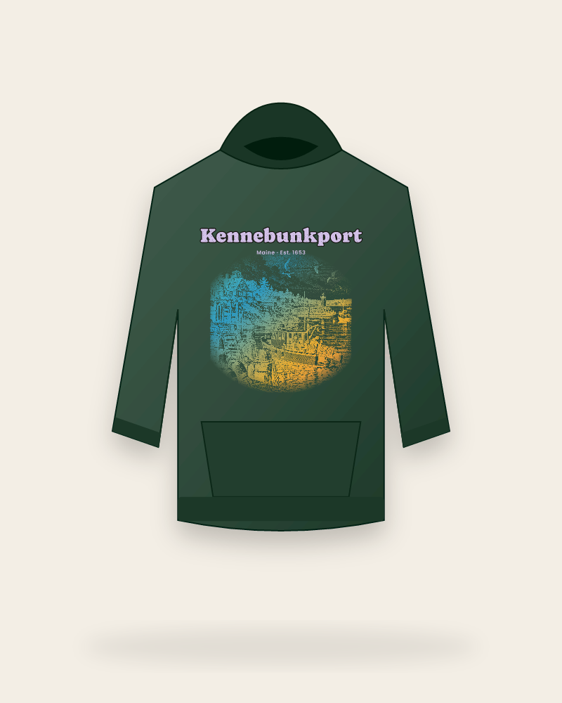 Kennebunkport Lobster Harbor Hooded Sweatshirt