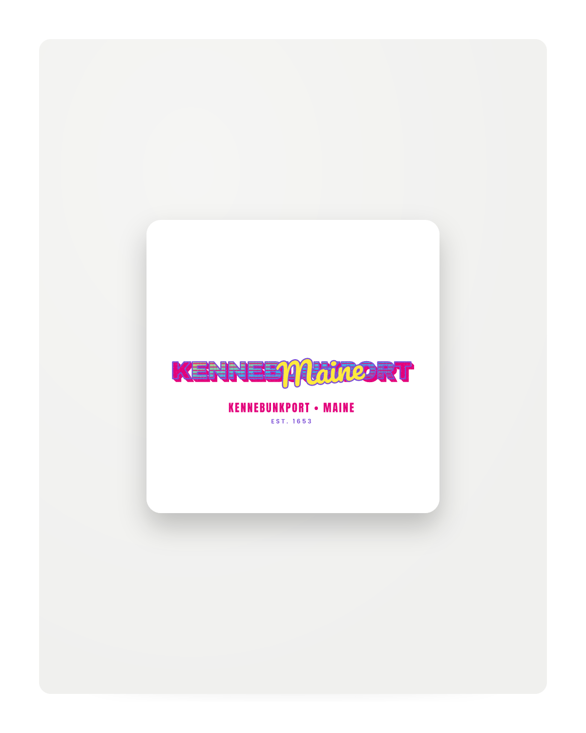 Kennebunkport Music TV Fridge Magnet in White