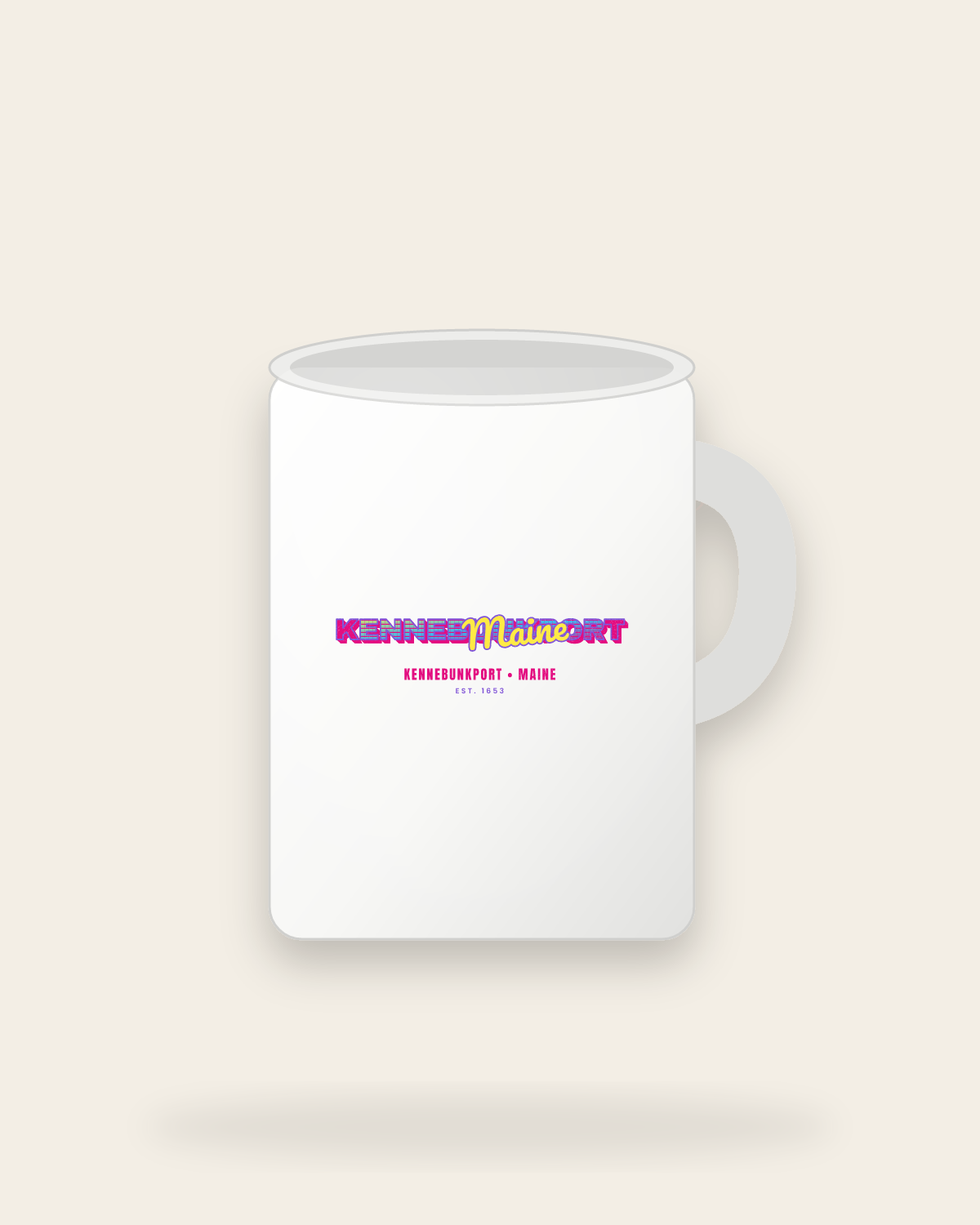 Kennebunkport Music TV Ceramic Mug 15oz in White