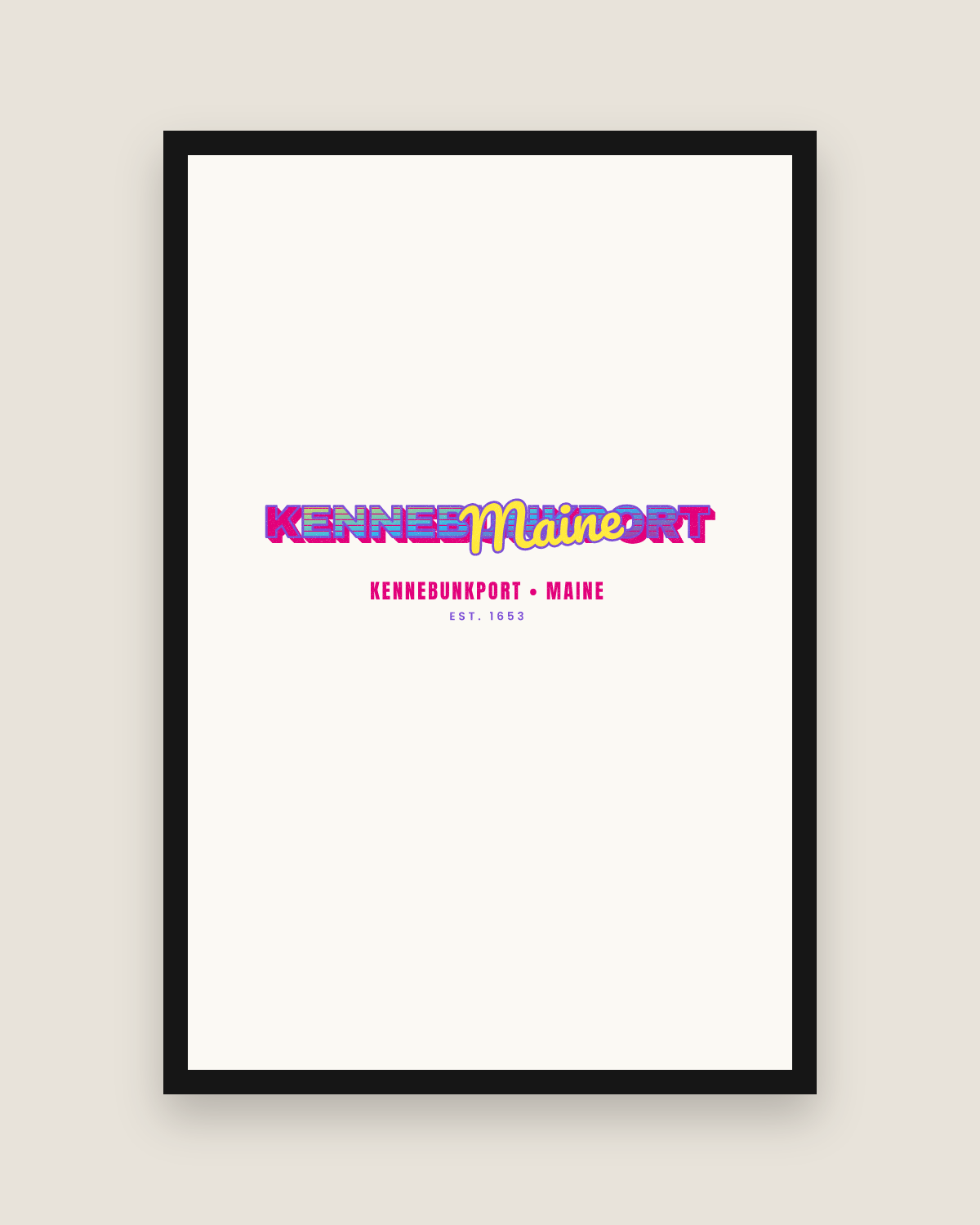 Kennebunkport Music TV Matte Poster in White