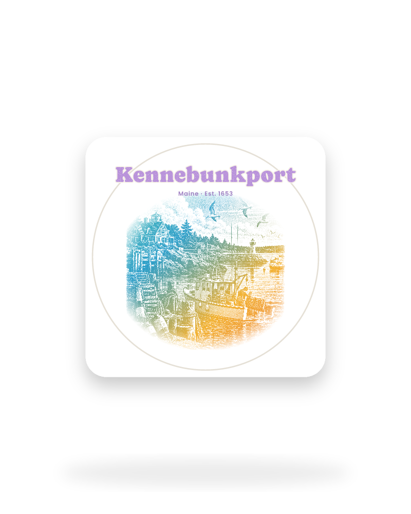 Kennebunkport Lobster Harbor Kiss-Cut Sticker