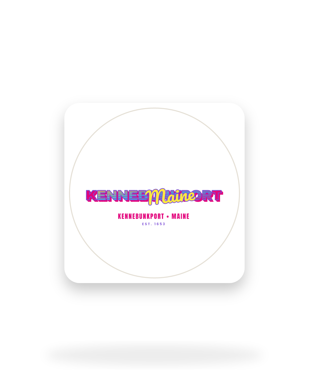 Kennebunkport Music TV Kiss-Cut Sticker in White