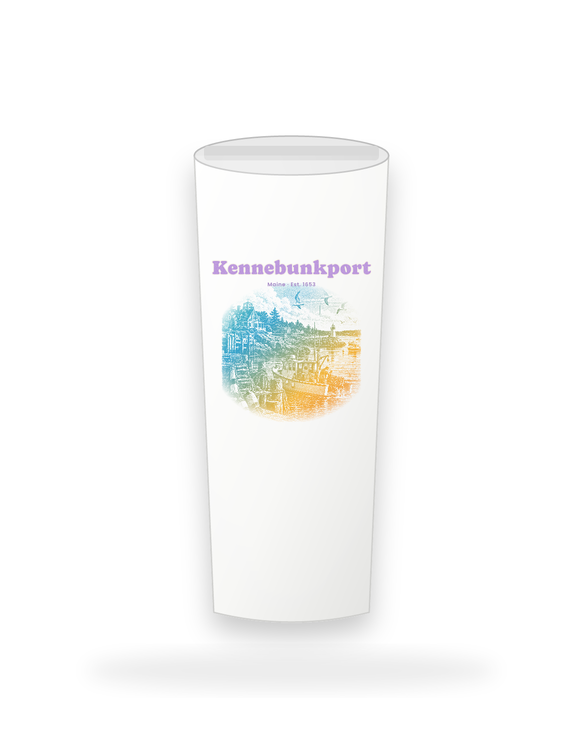 Kennebunkport Lobster Harbor Insulated Tumbler 20oz in White
