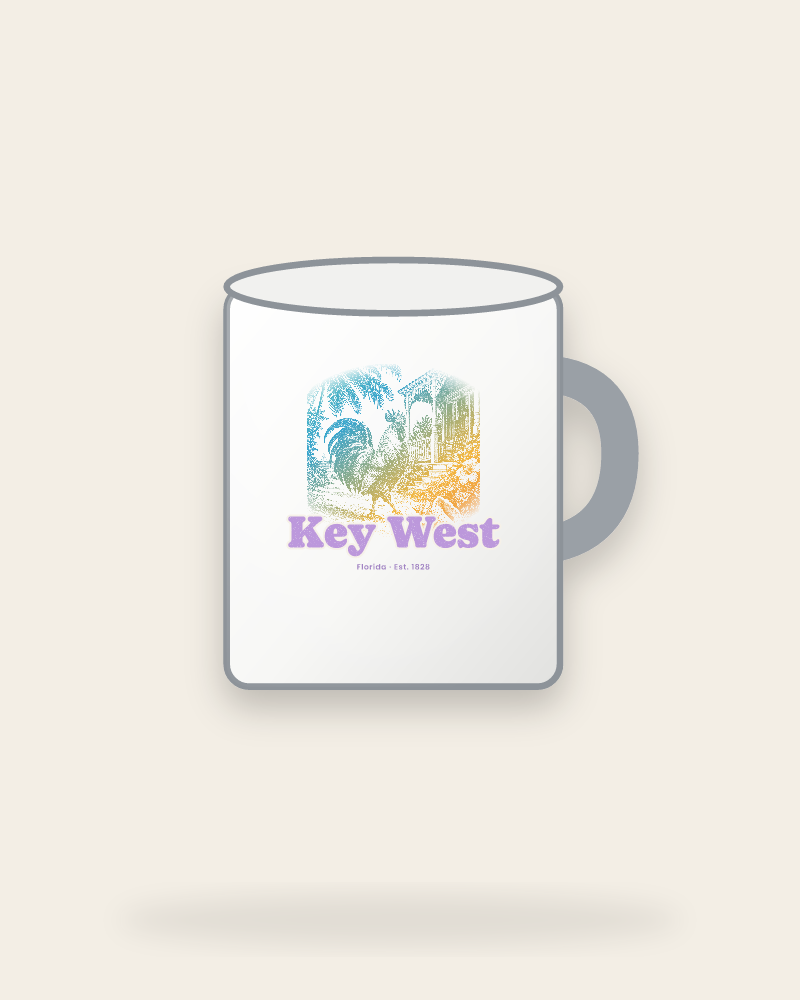 Key West Rooster Enamel Camp Mug