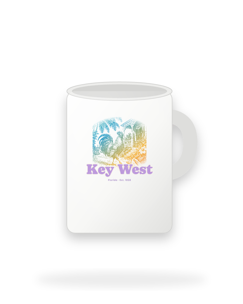 Key West Rooster Ceramic Mug 15oz