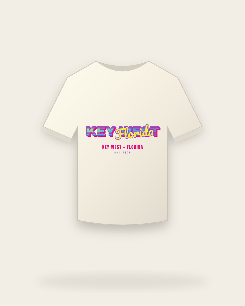 Key West Music TV Vintage Wash Tee